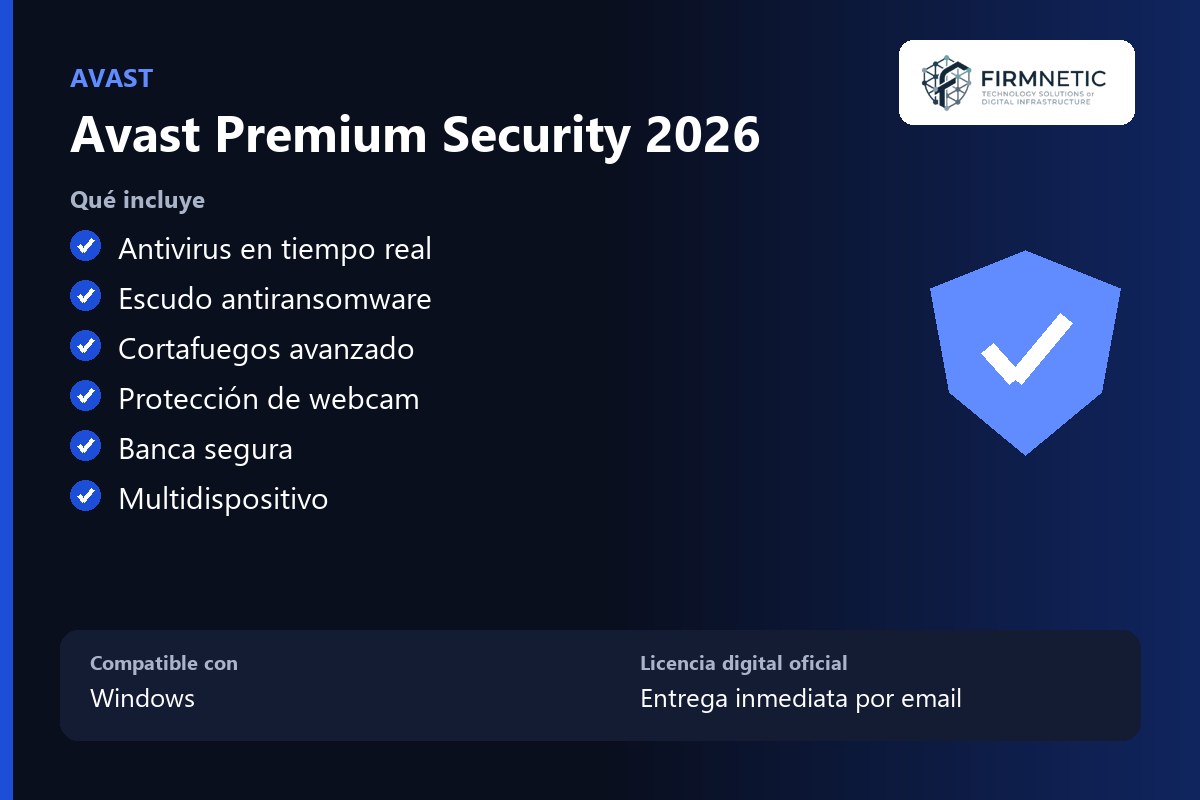 Avast Premium Security 2026 – Protección completa multidispositivo – características