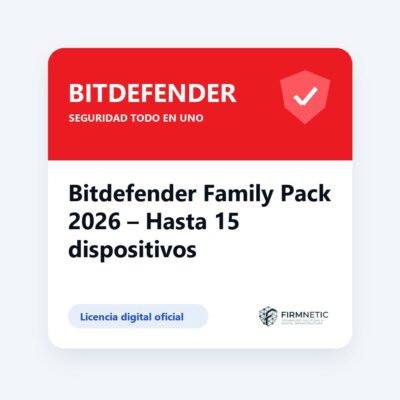Bitdefender Family Pack 2026 – Hasta 15 dispositivos