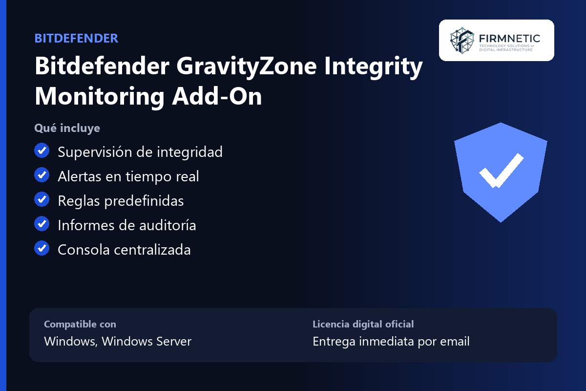 Bitdefender GravityZone Integrity Monitoring Add-On – características