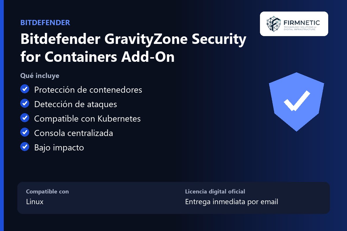 Bitdefender GravityZone Security for Containers Add-On – características