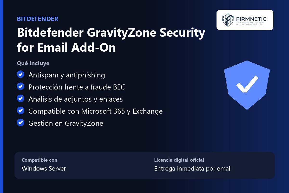 Bitdefender GravityZone Security for Email Add-On – características
