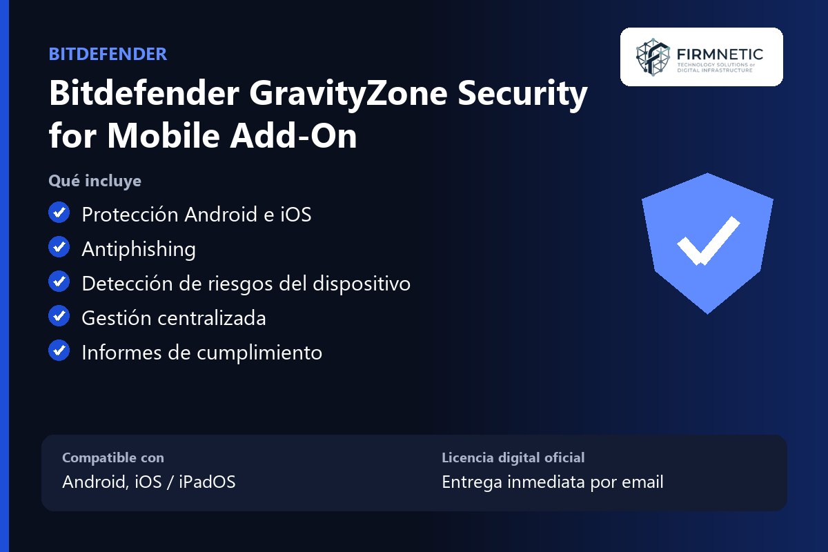 Bitdefender GravityZone Security for Mobile Add-On – características
