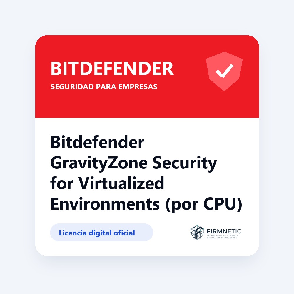 Bitdefender GravityZone Security for Virtualized Environments (por CPU)