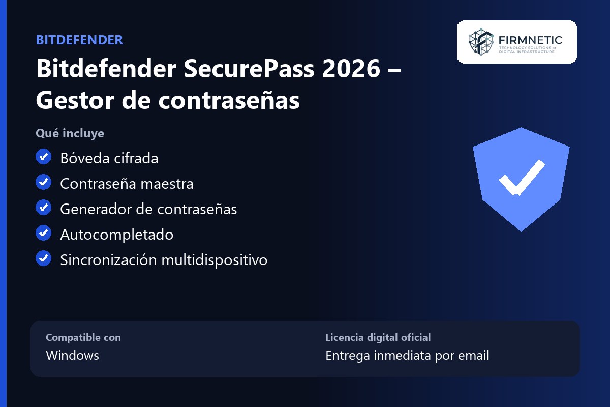 Bitdefender SecurePass 2026 – Gestor de contraseñas – características