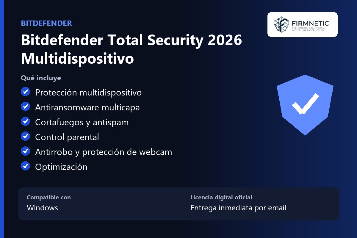 Bitdefender Total Security 2026 Multidispositivo – características