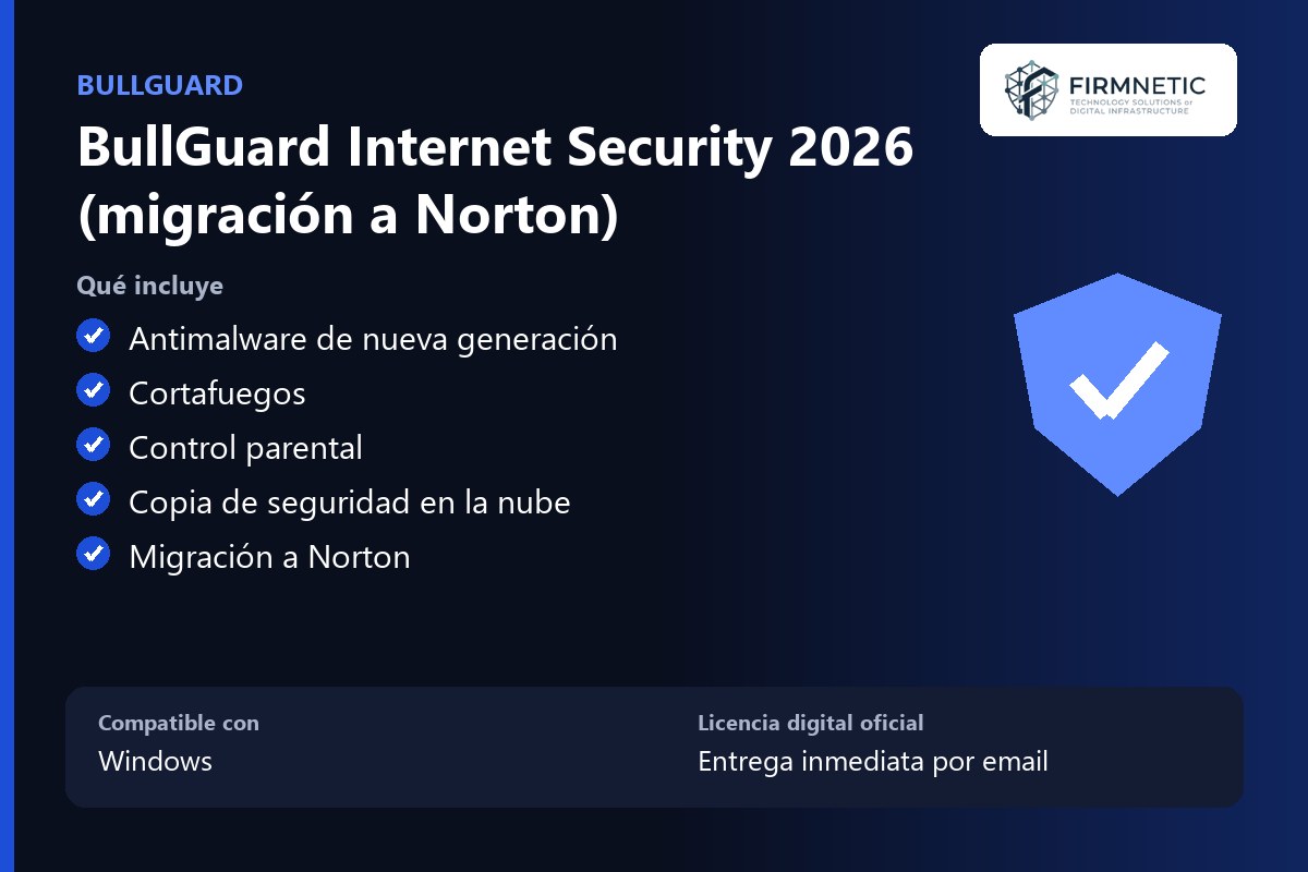 BullGuard Internet Security 2026 (migración a Norton) – características