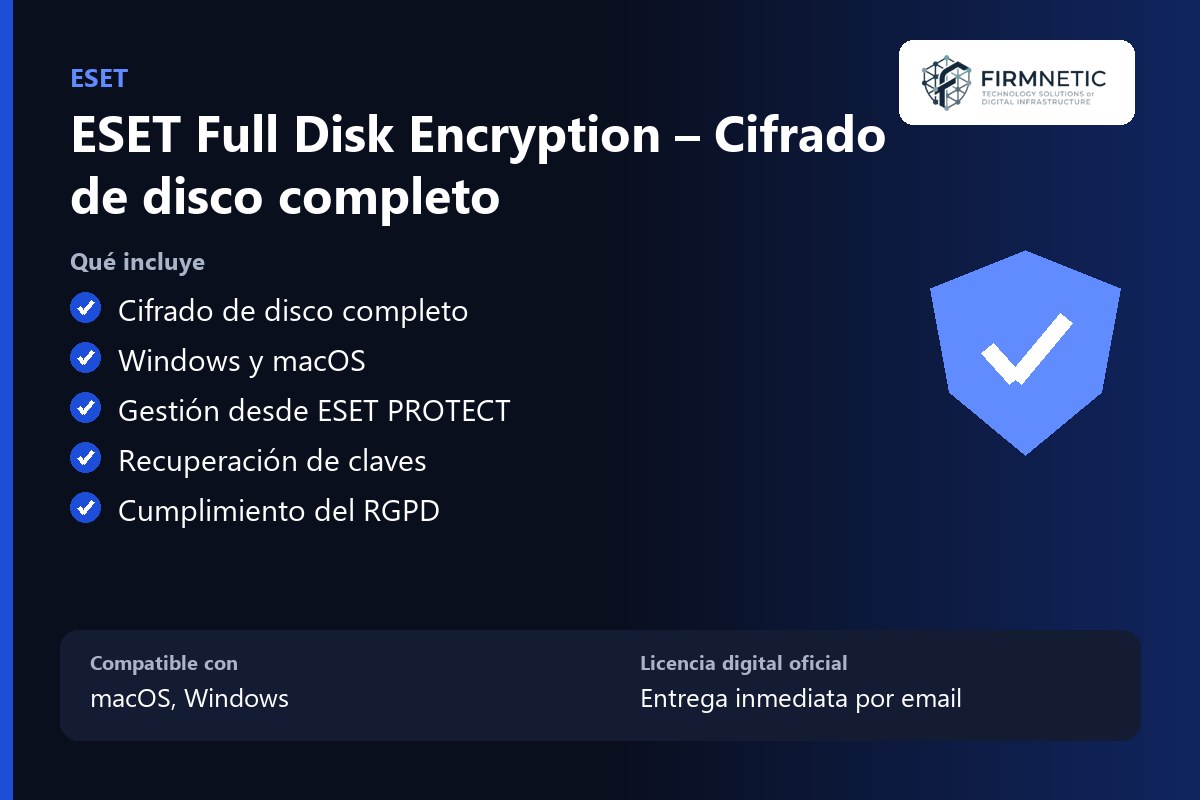 ESET Full Disk Encryption – Cifrado de disco completo – características