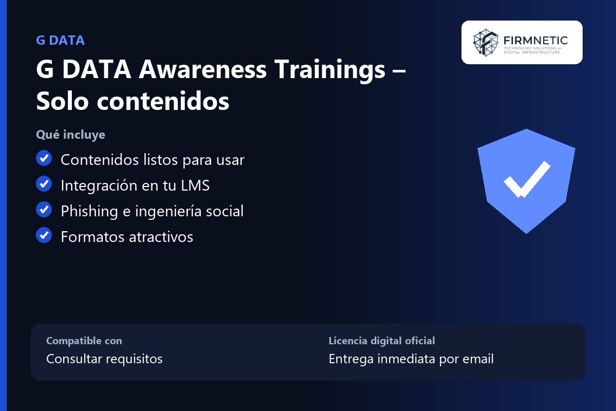 G DATA Awareness Trainings Solo contenidos – características