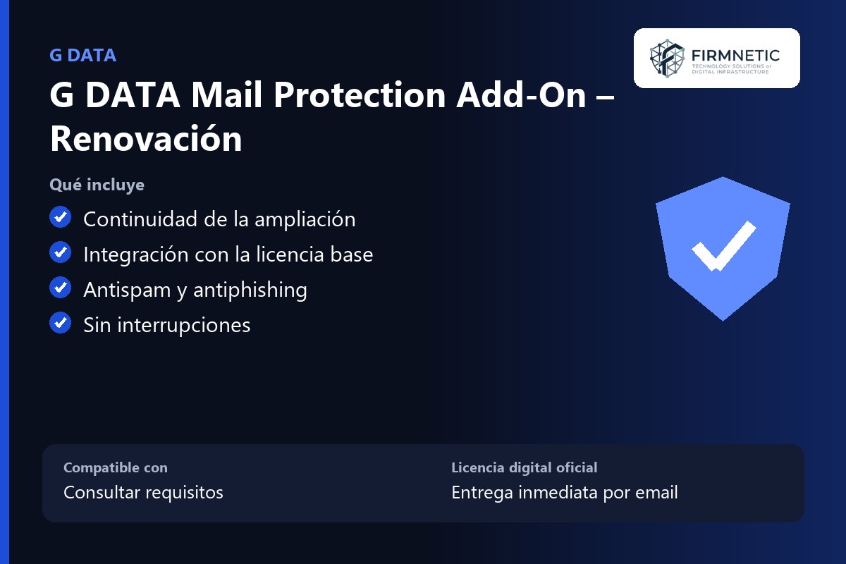 Renovación G DATA Mail Protection Add-On – características