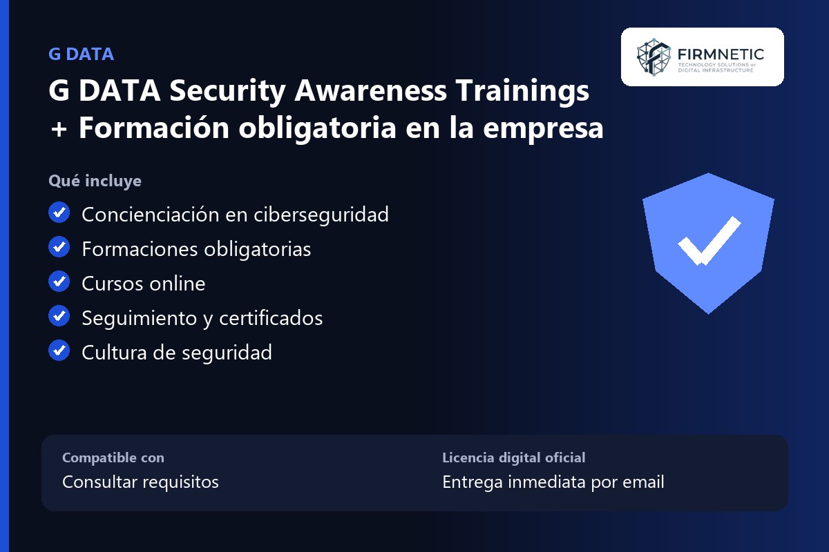 G DATA Security Awareness Trainings + Formación obligatoria en la empresa – características