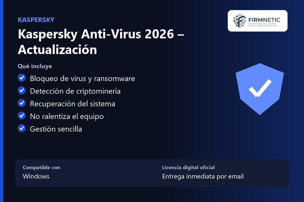 Kaspersky Anti-Virus 2026 Actualización – características