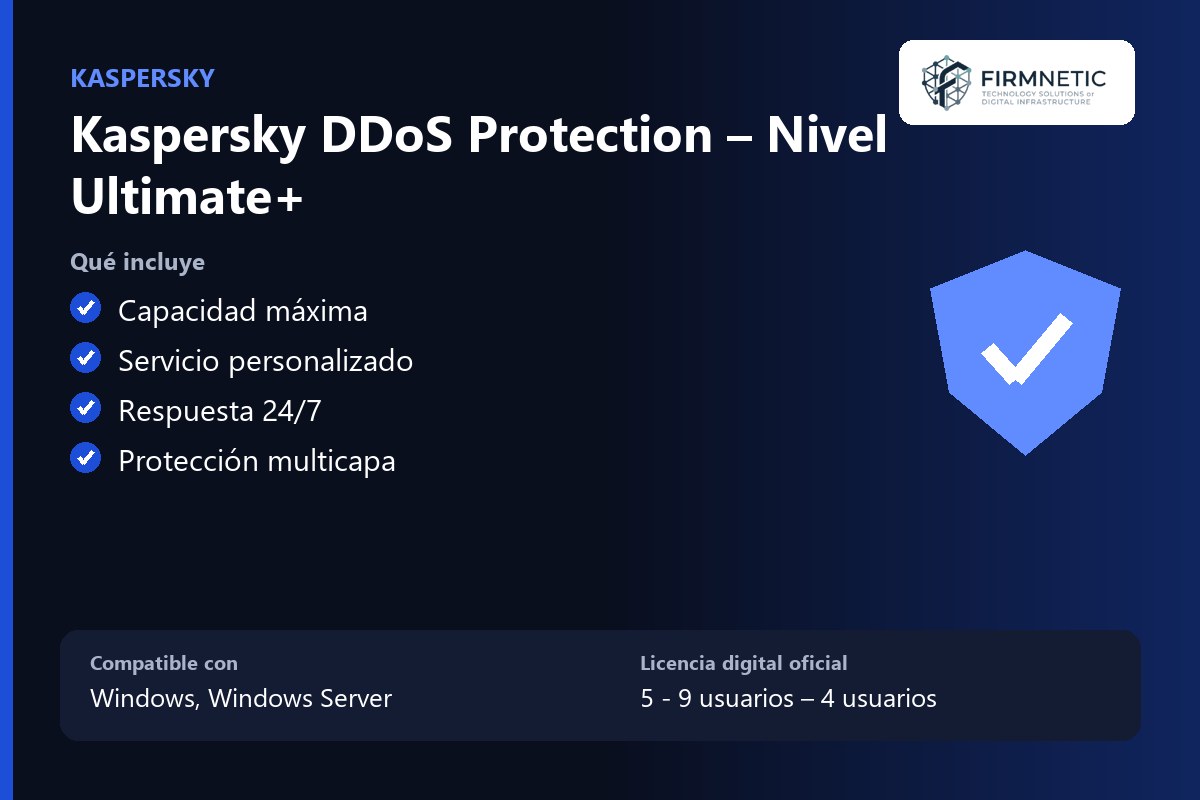 Kaspersky DDoS Protection Nivel Ultimate+ – características
