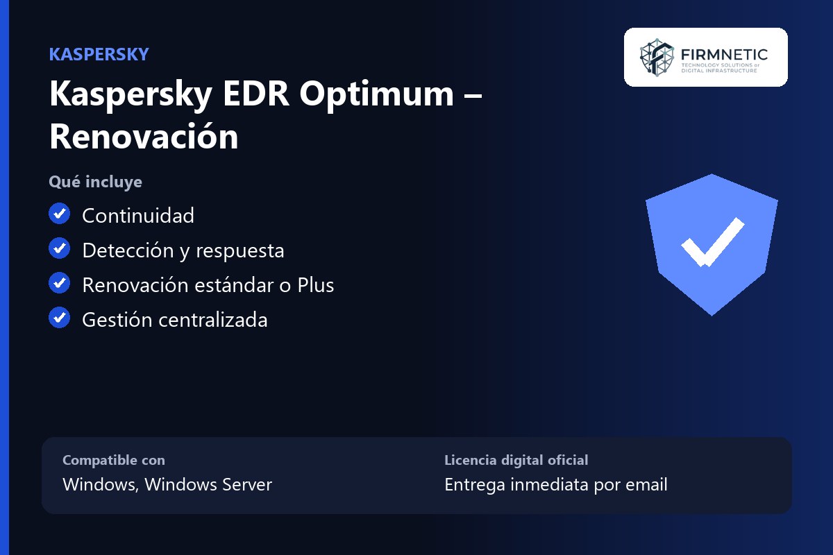 Renovación Kaspersky EDR Optimum – características