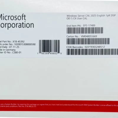 Licenciamiento CAL Windows Server 2025 - Usuarios CAL - X18-45392
