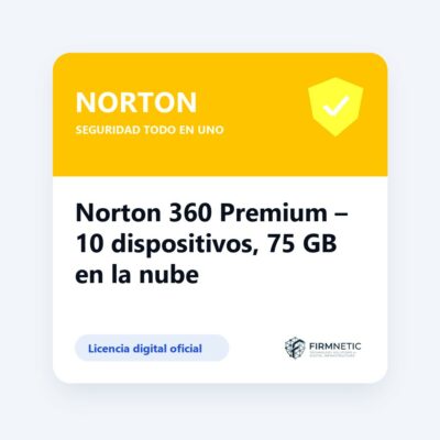 Norton 360 Premium 10 dispositivos, 75 GB en la nube