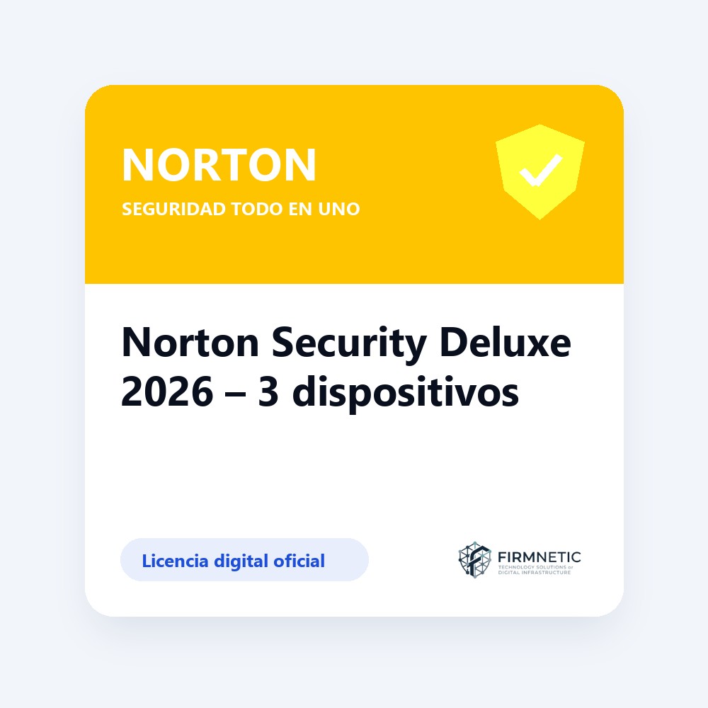 Norton Security Deluxe 2026 – 3 dispositivos