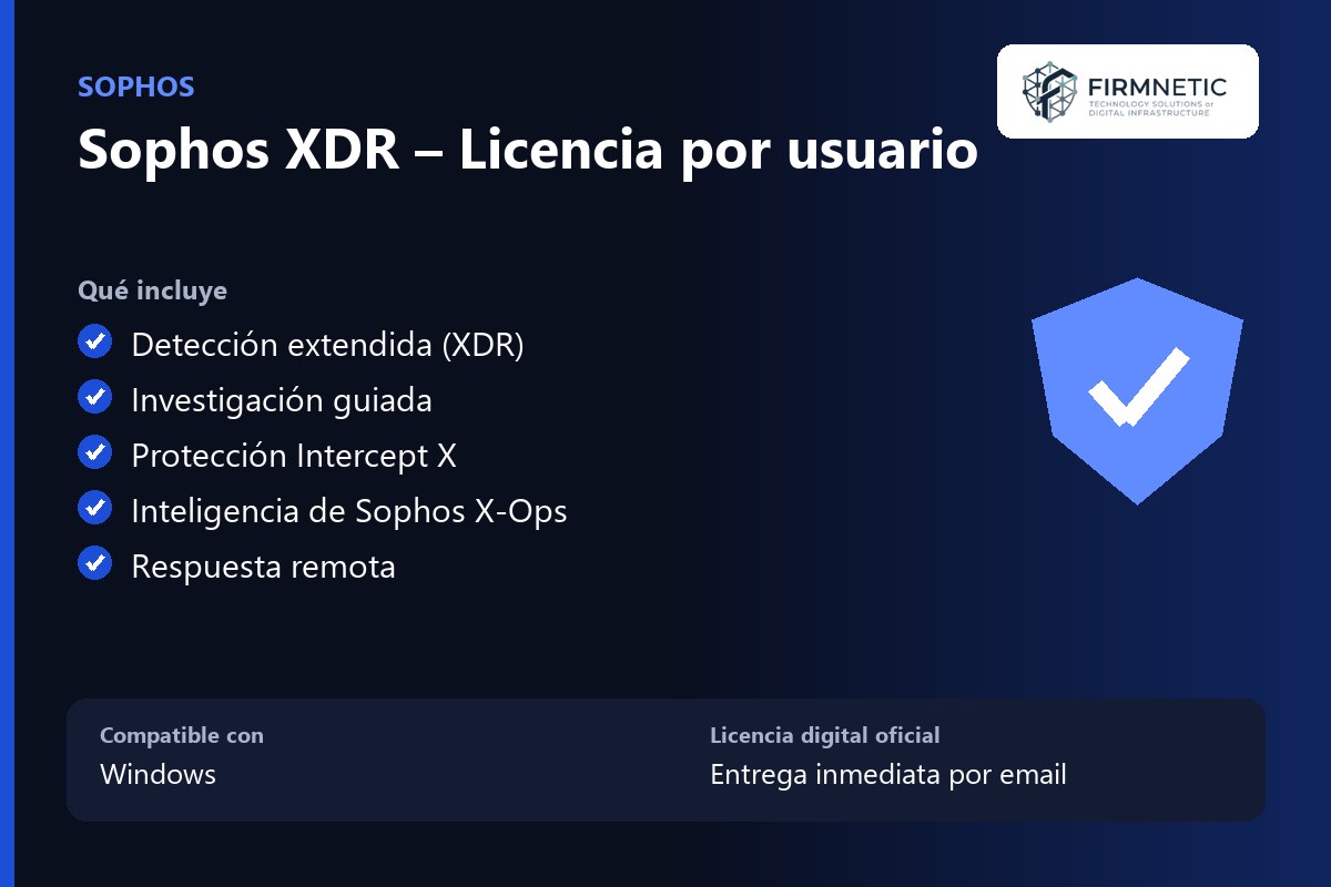 Sophos XDR – Licencia por usuario – características