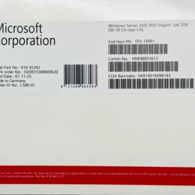 Licencia Windows Server 2025 RDS CAL de Usuario - EP2-16991
