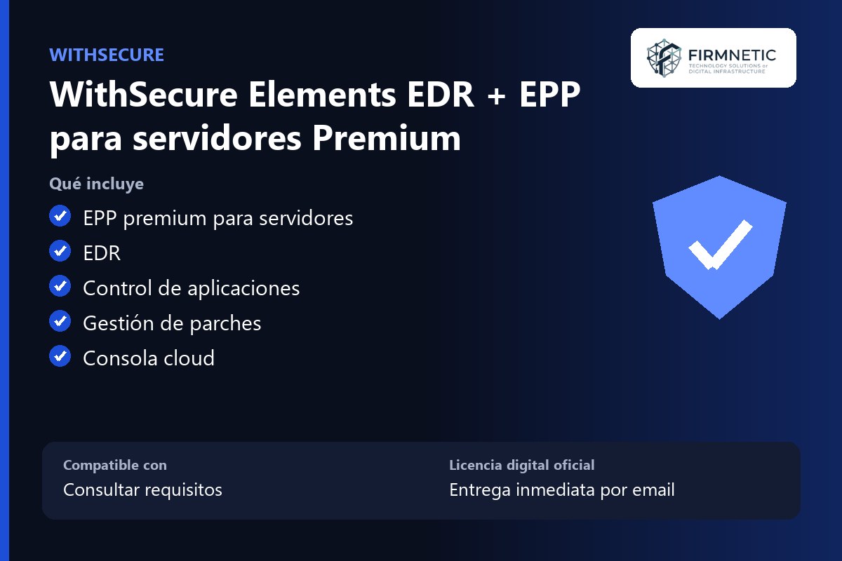 WithSecure Elements EDR + EPP para servidores Premium – características