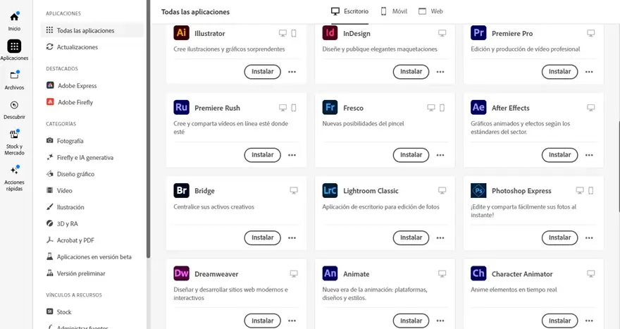 suscripcion adobe creative cloud barata